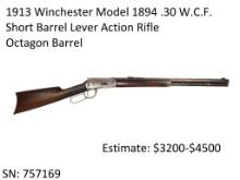 1913 Winchester Model 1894 .30 W.C.F. Short Barrel