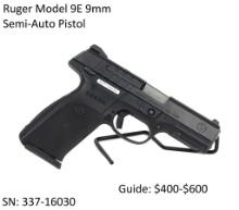 Ruger Model 9E 9mm Semi-Auto Pistol