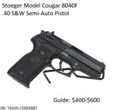 Stoeger Model Cougar 8040F .40 S&W Pistol