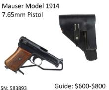 Mauser Model 1914 7.65mm Semi-Auto Pistol