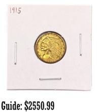 1915 $2.50 Gold Quarter ABOUT UNCIRCULATED