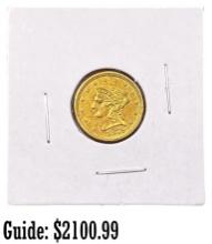 1879 $2.50 Gold Quarter Eagle AU+