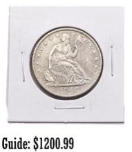 1848-O Seated Half Dollar ABOUT UNCIRCULATED