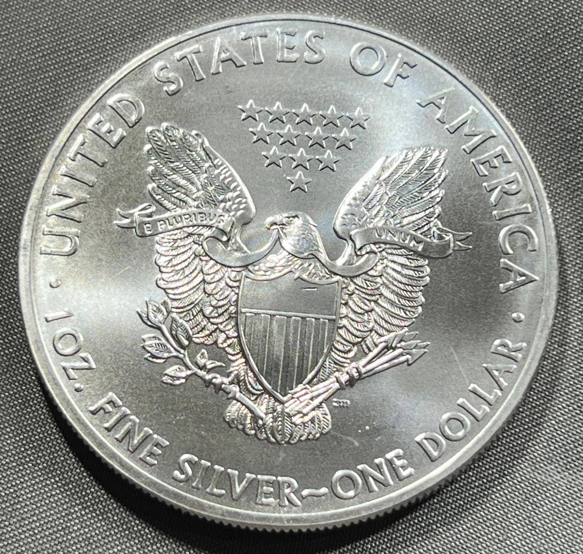 2015 US Silver Eagle Dollar Coin, .999 Fine Silver