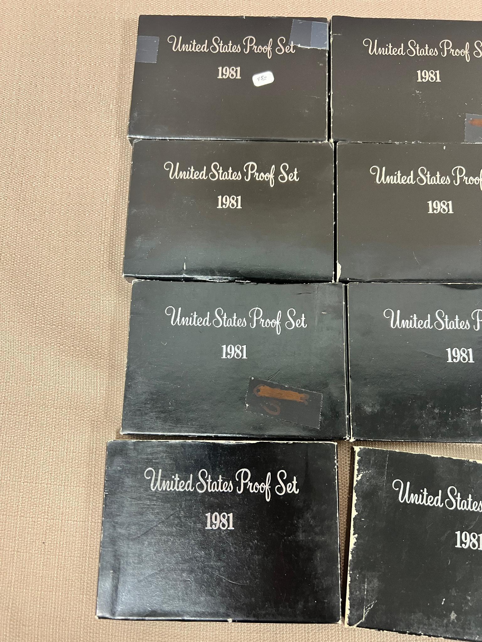 8- 1981 US Proof Sets, SELLS TIMES THE MONEY