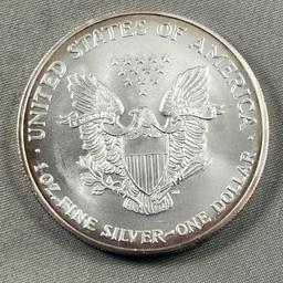 2002 US Silver Eagle, .999 Silver UNC GEM