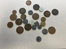 Ass.t foreign coins, w/ a few Third Reich coins from WW2