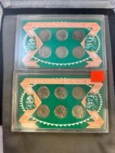 2- Buffalo Nickel sets, 12 coins total