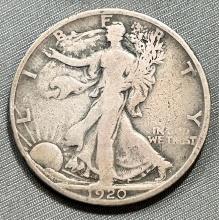 1920-S US Walking Liberty Half Dollar, 90% Silver