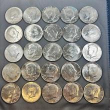 25- 40% Silver Half Dollars, sells times the money