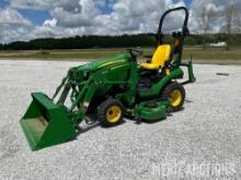 2018 John Deere 1025R tractor with 120 R loader