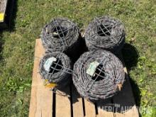 (3) rolls of barbed wire, Red Brand
