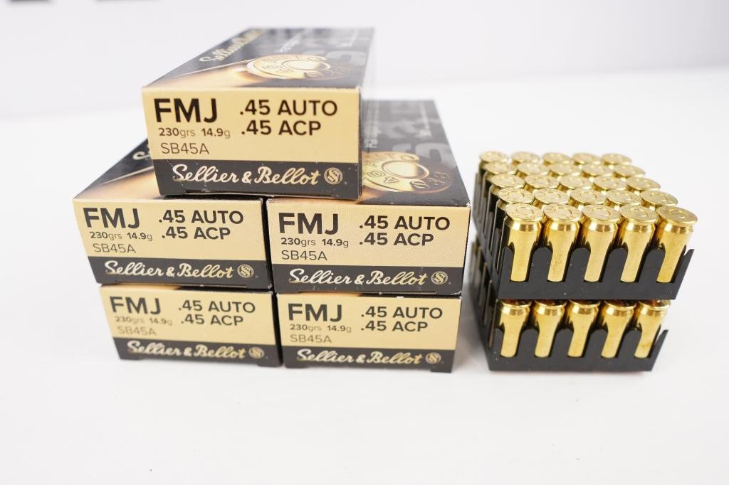 Sellier & Bellot 250 Rounds 45 Auto