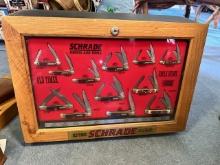 OLD TIMER, UNCLE HENRY AND SCHRADE KNIVES DISPLAY