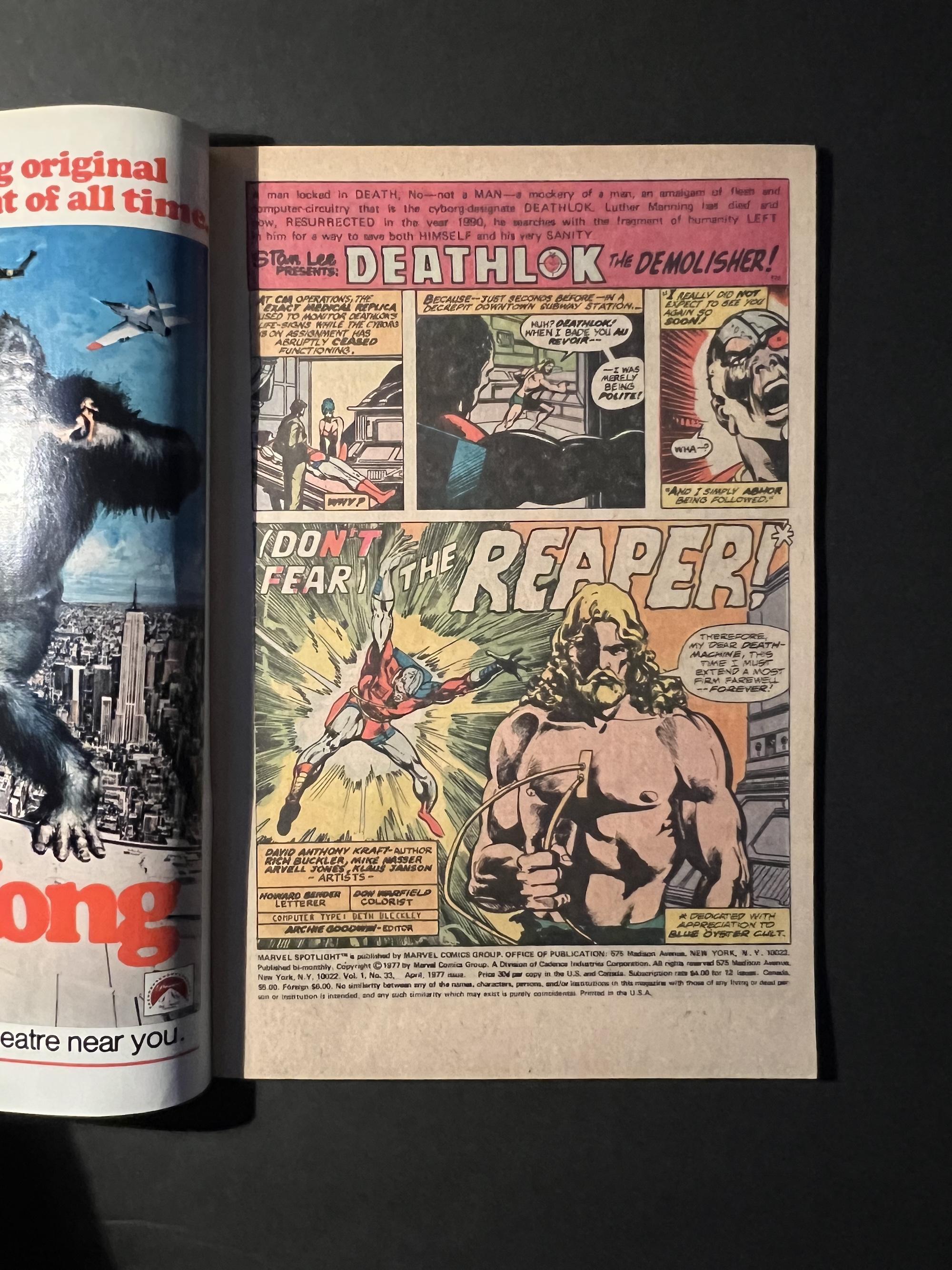 Marvel Spotlight #33 Deathlok The Demolisher Comic Book