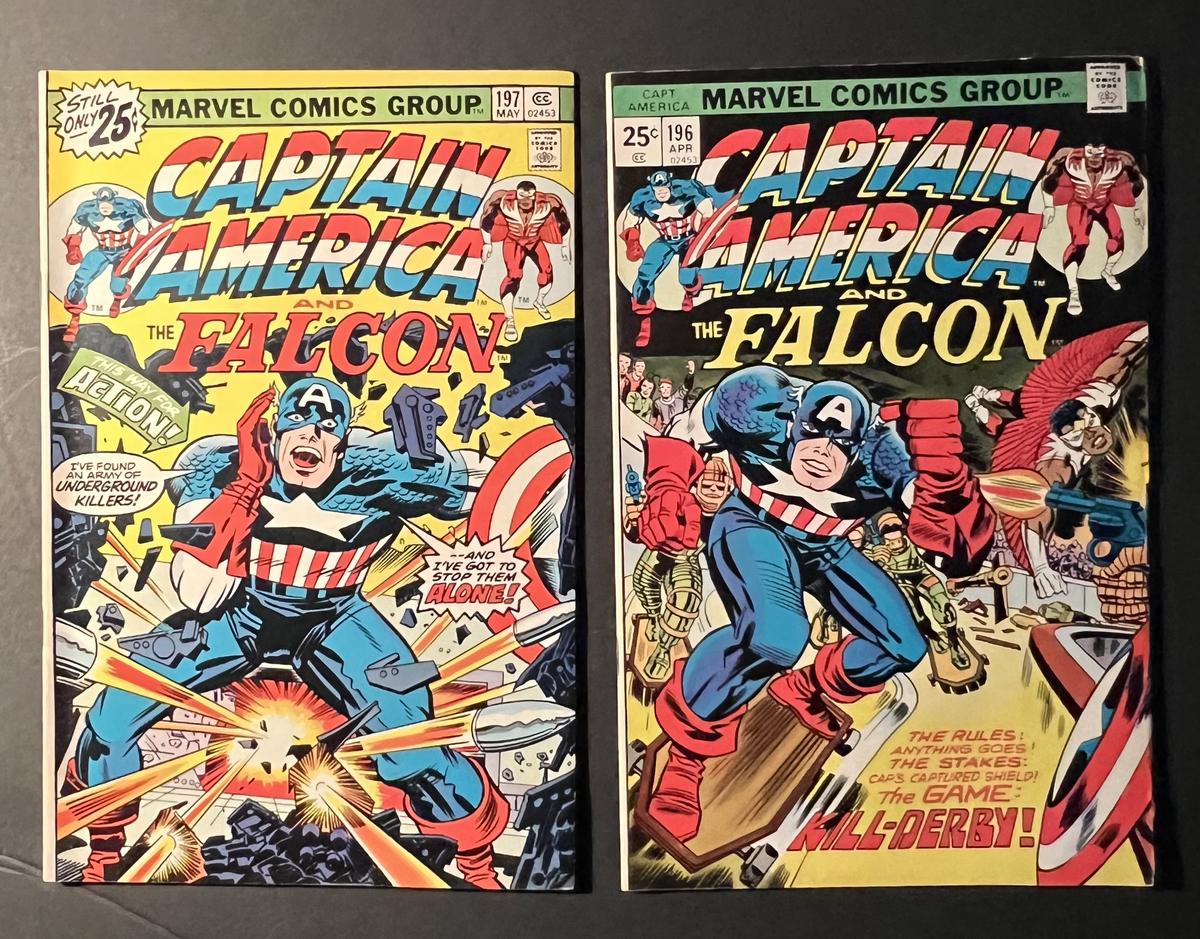 Captain America #196 & #197 Marvel Comic Books