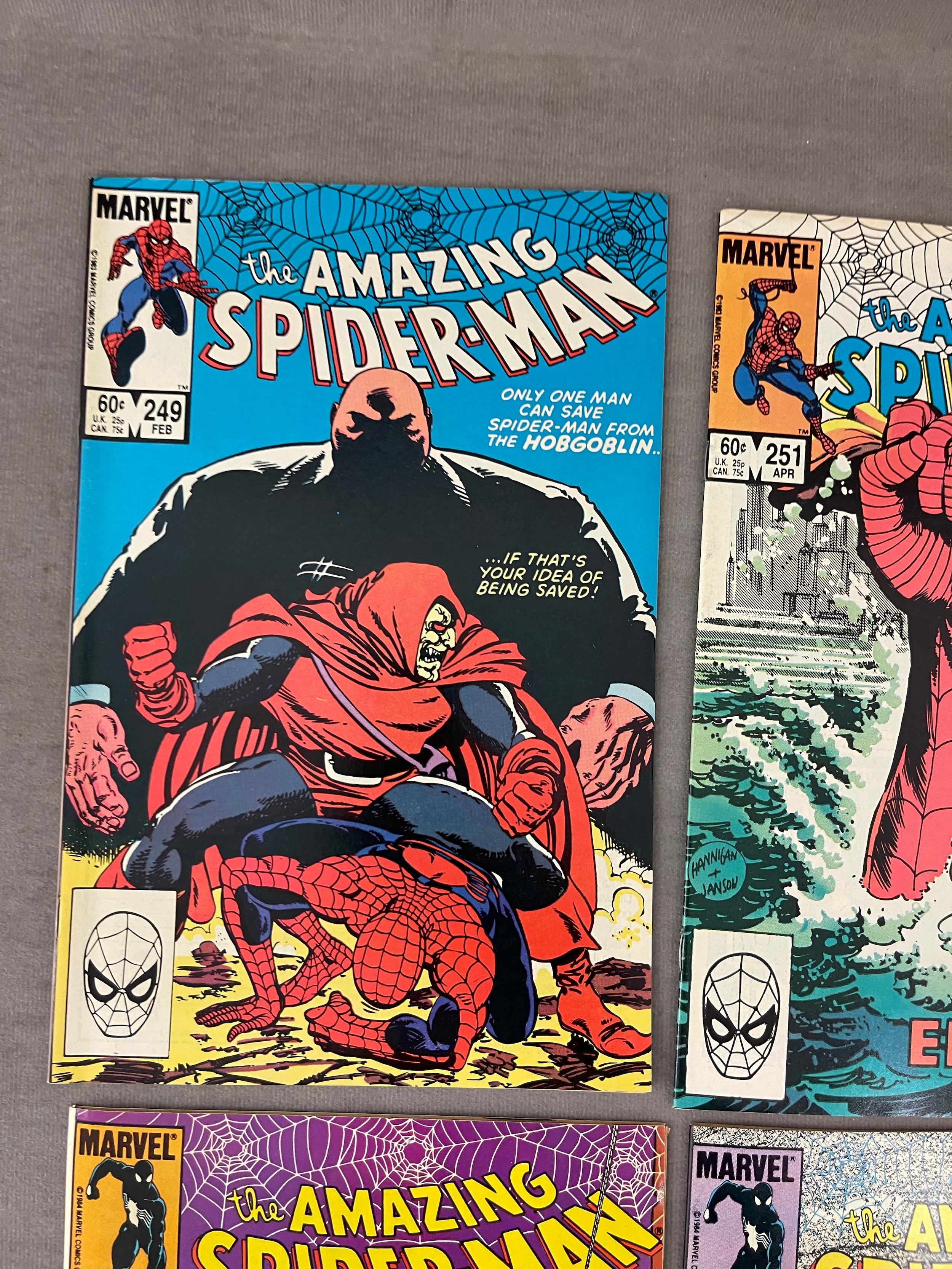 The Amazing Spiderman #229,  #249, #251, #257, #258, #263 Marvel Comic Book