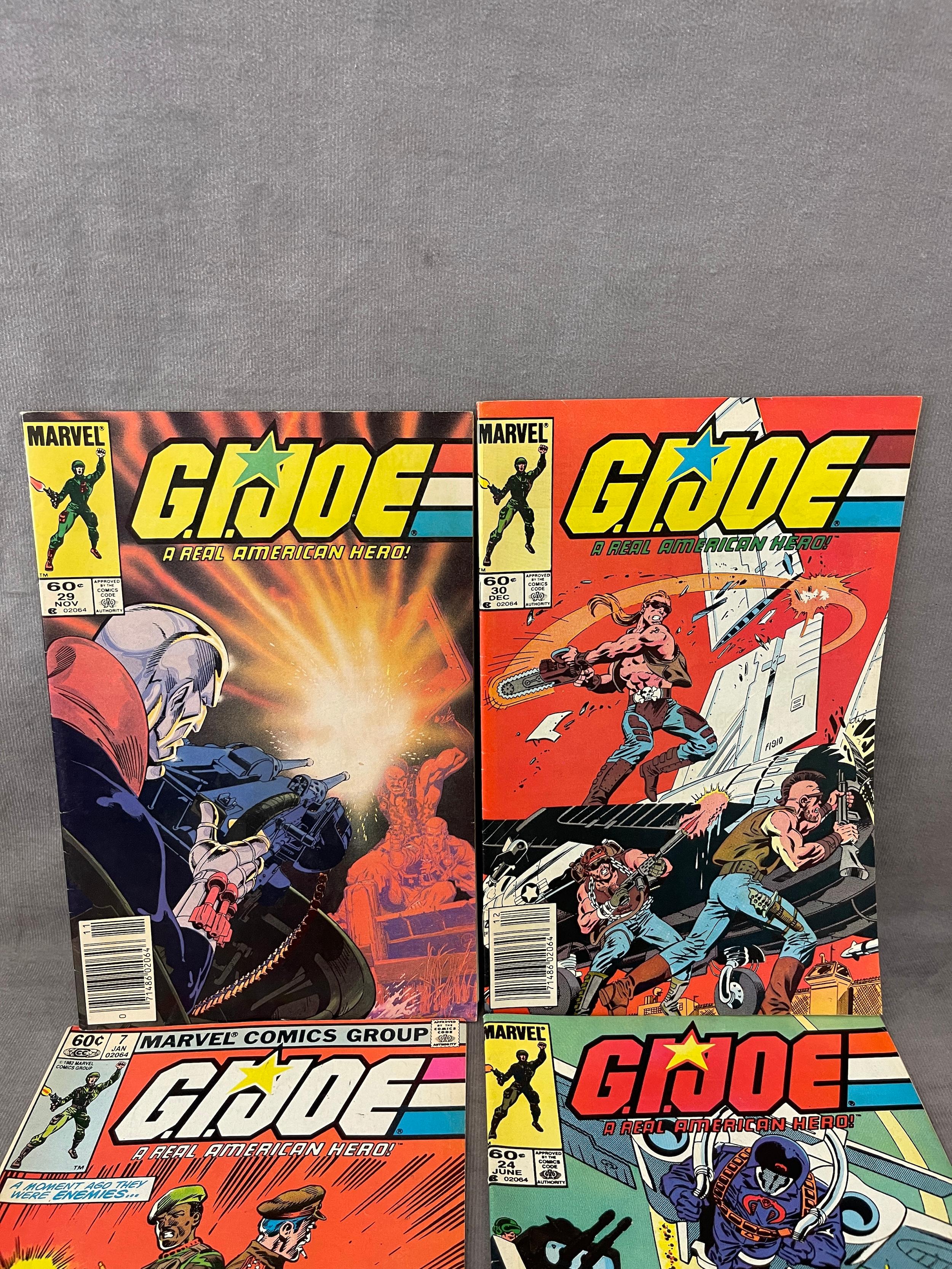 G.I. Joe #7, #24, #25, #28, #29, #30, #32 Marvel Comic Book Collection Lot