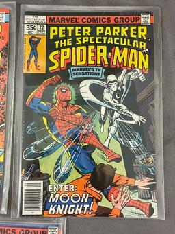 Peter Parker the Spectacular Spiderman #9, #22, #23 Marvel Comic Book Collection Lot