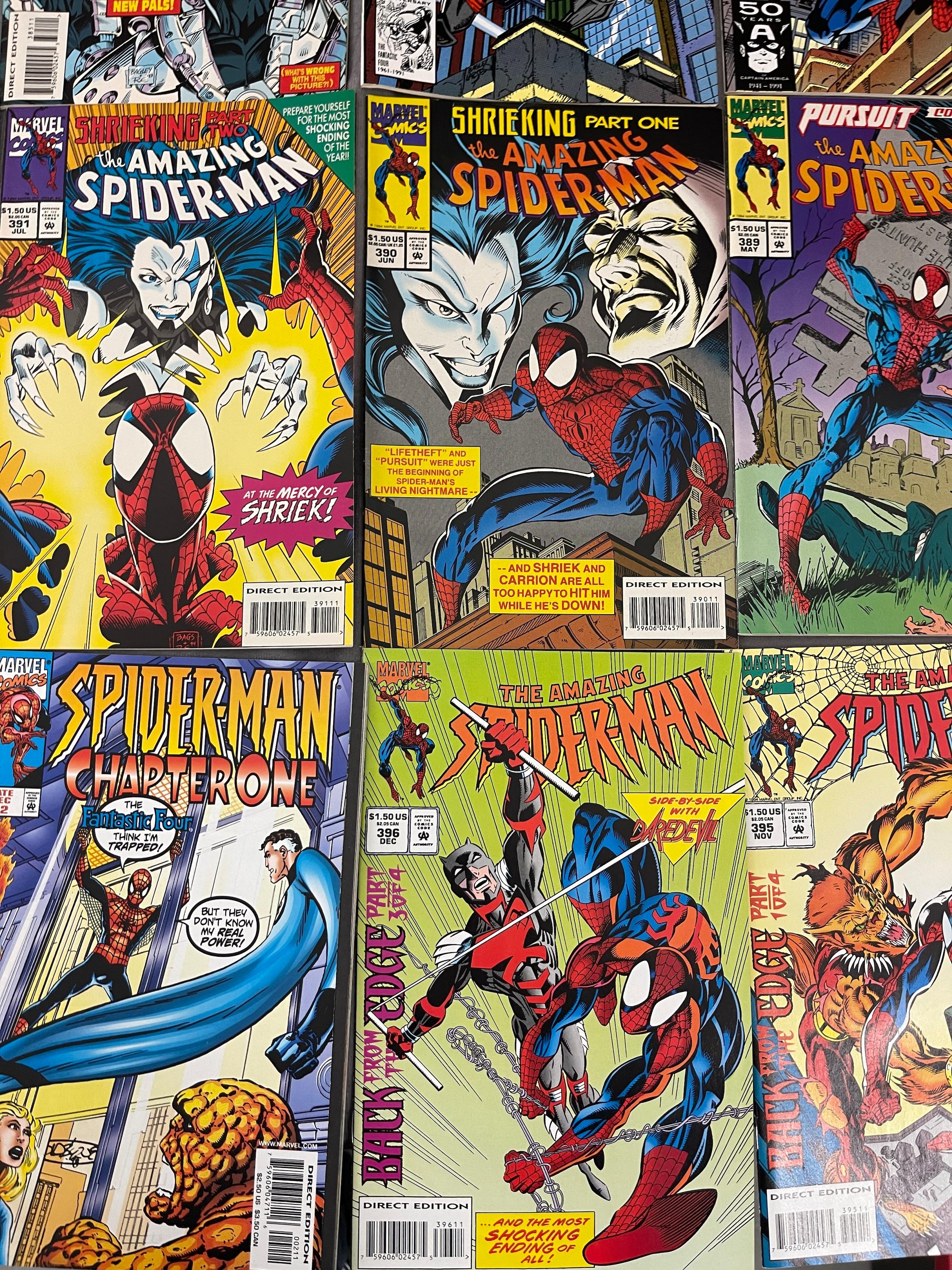 The Amazing Spiderman and Spiderman Chapter one Marvel DC Collection Lot of 25