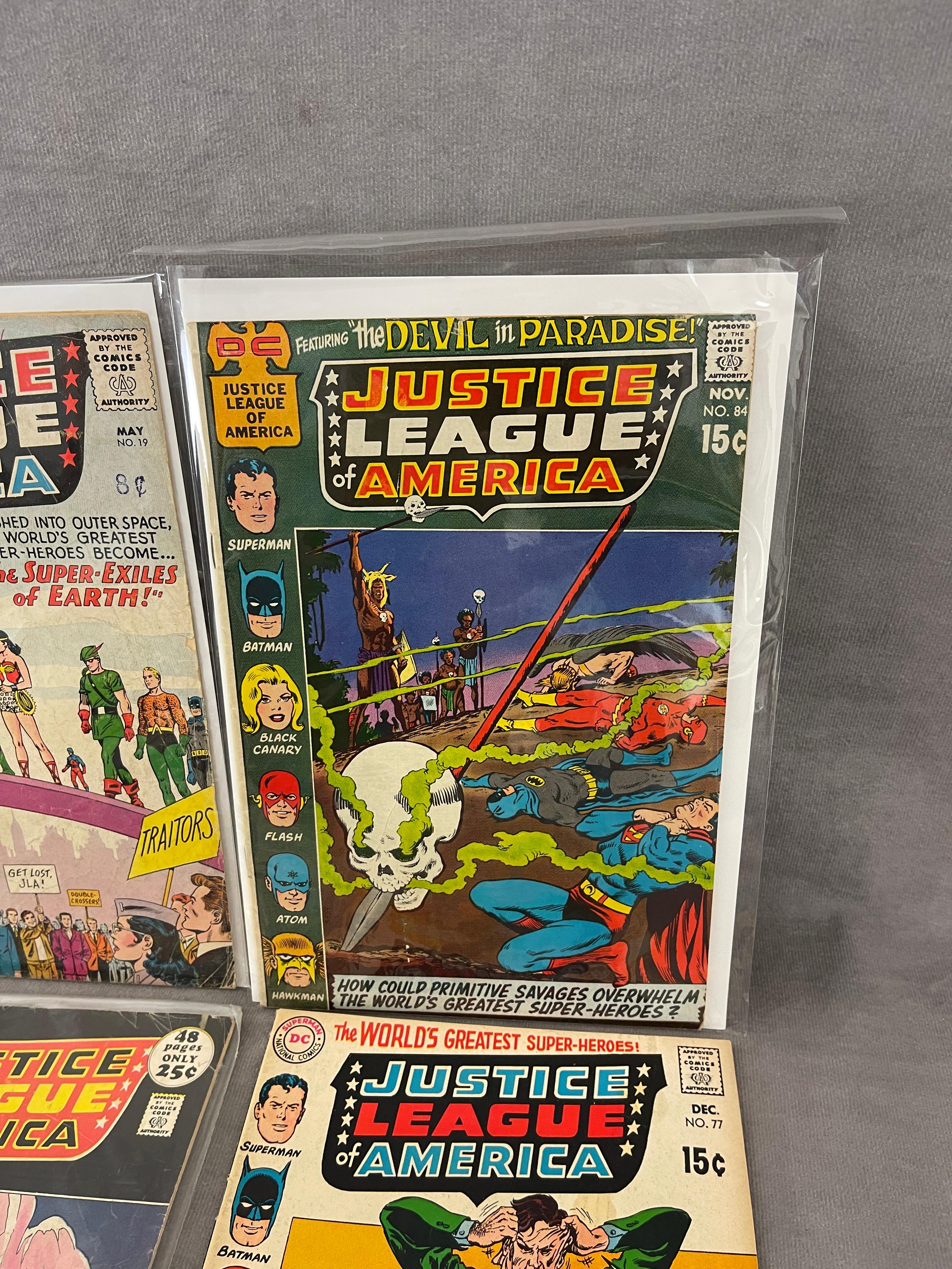 Justice League of America #19, #77, #84, #94, #95, #98 DC Comic Book Collection Lot