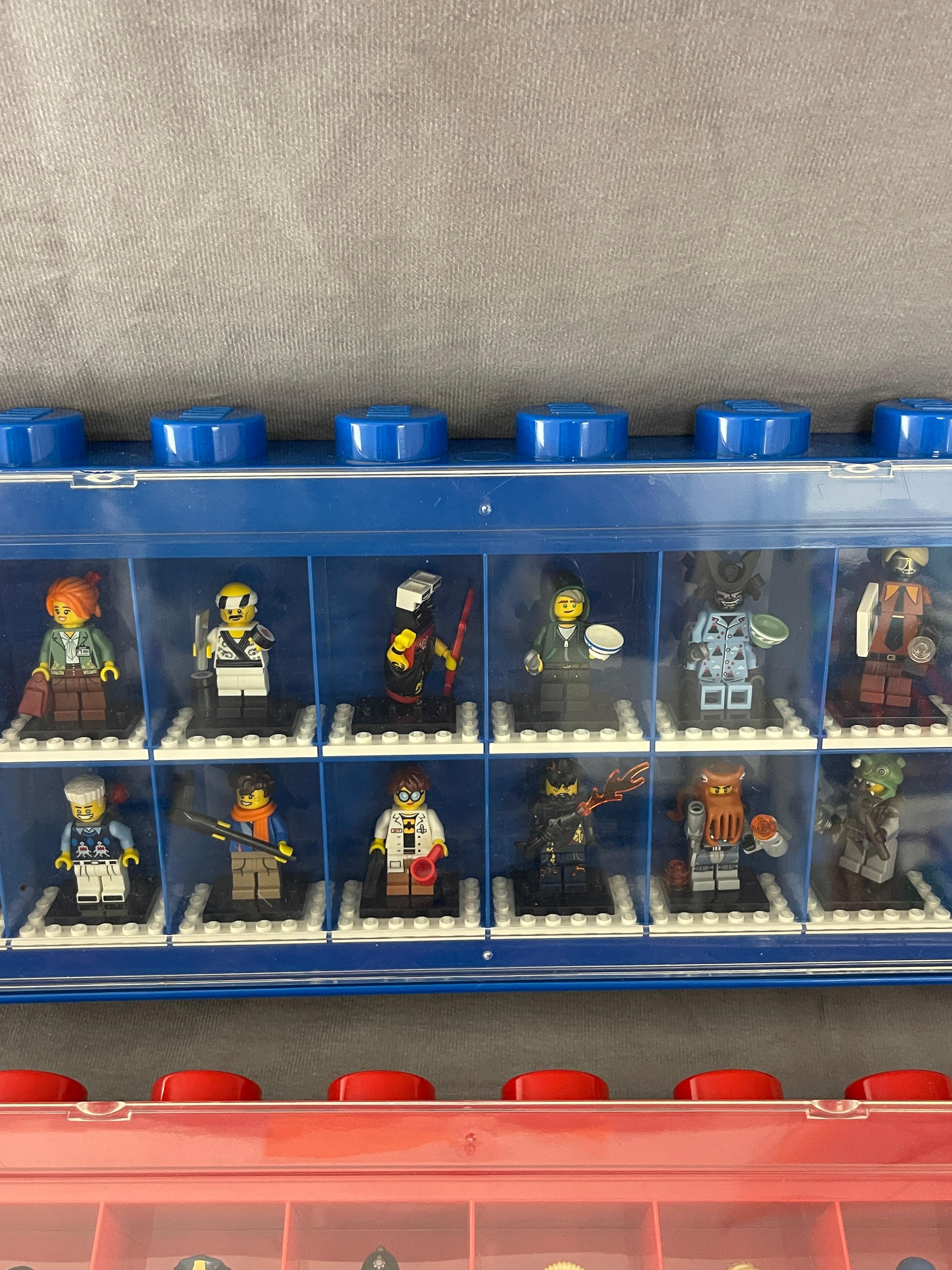 LEGO Minifigure Mini Lego People and Display Case Collection Lot