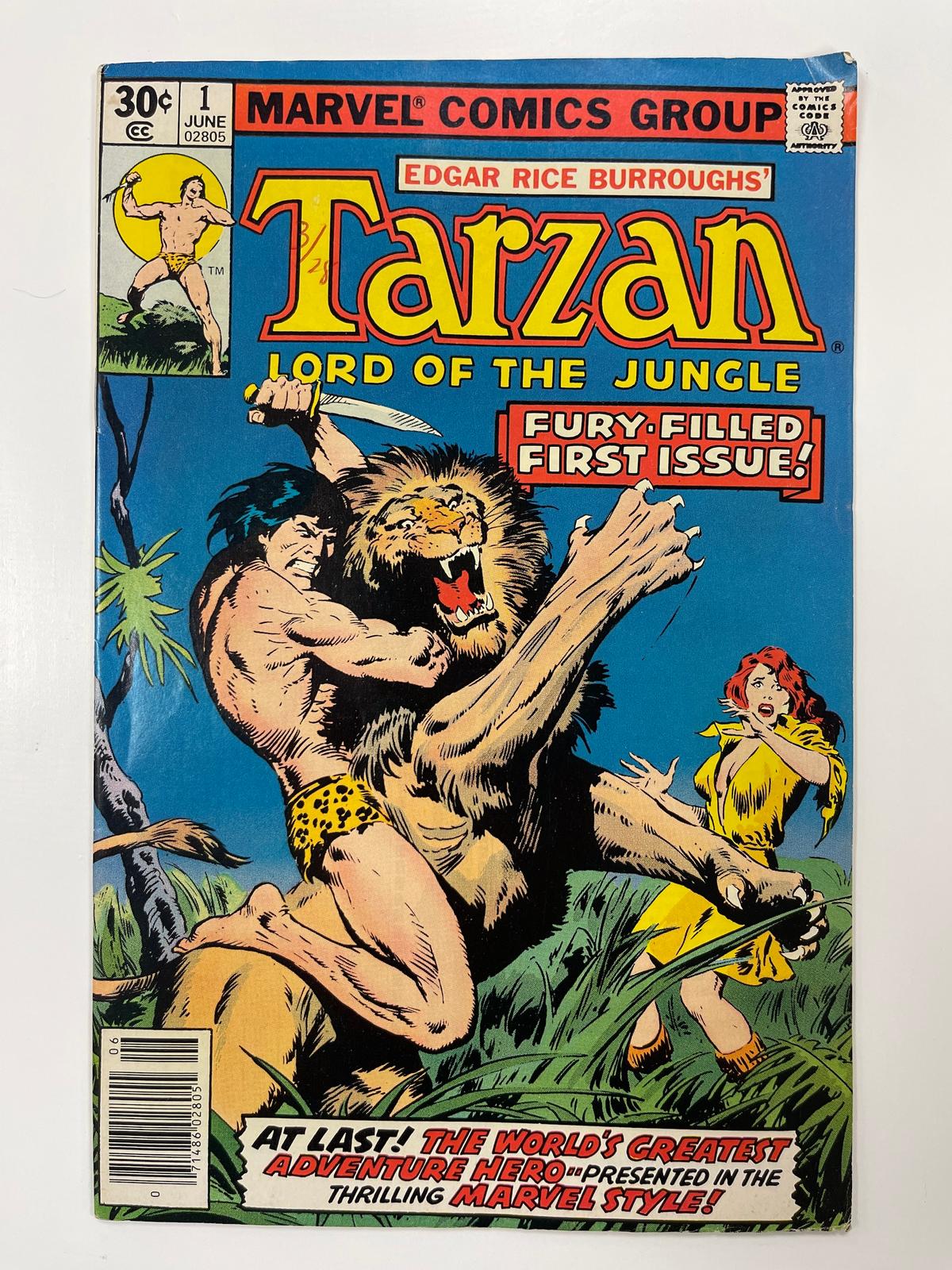 Marvel Comicsj "Tarzan Lord of the Jungle" #1 June 1977 Fury Filled First Issue