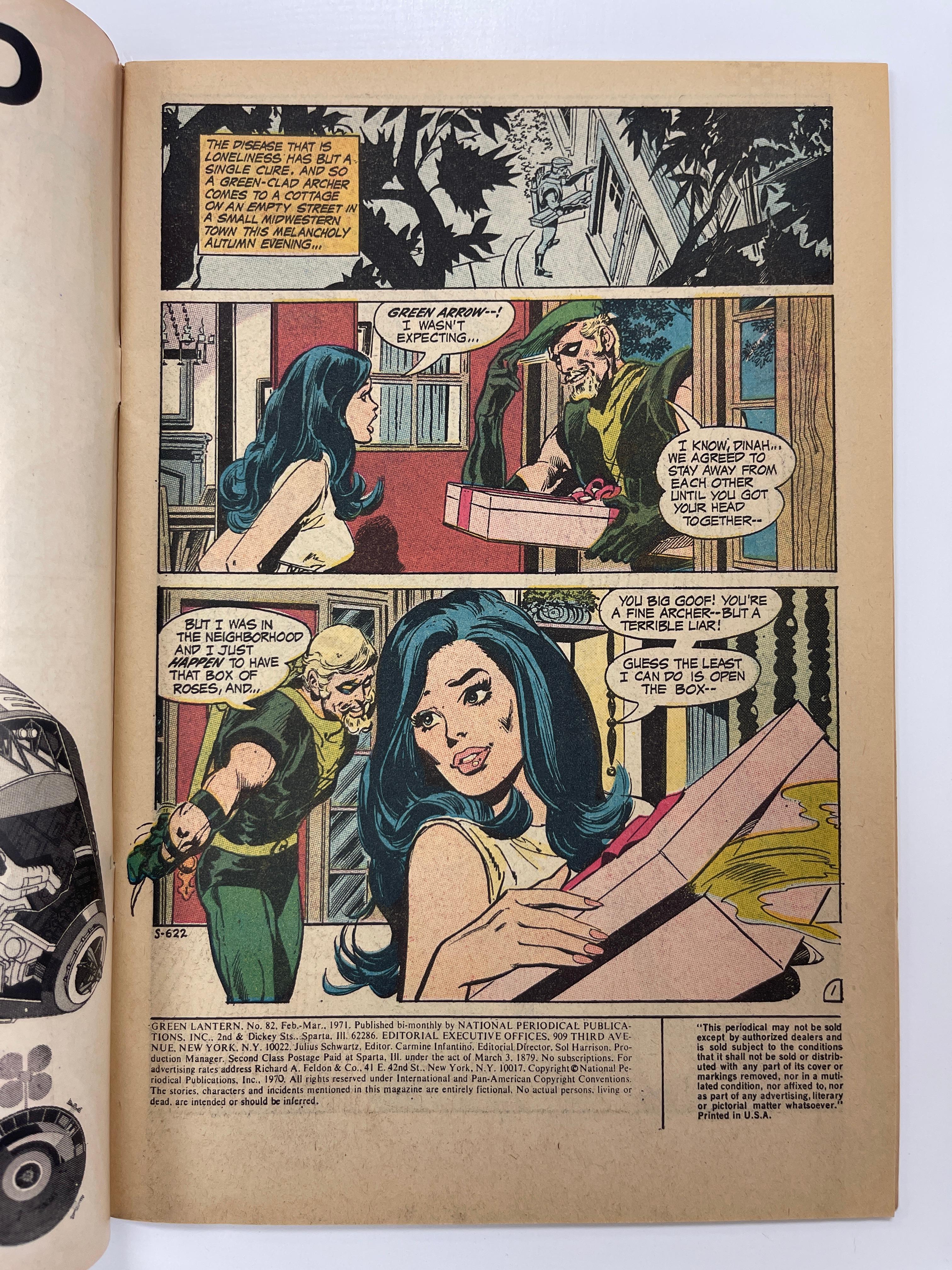GREEN LANTERN #82 Green Arrow, Neal Adams art, DC Comics 1971