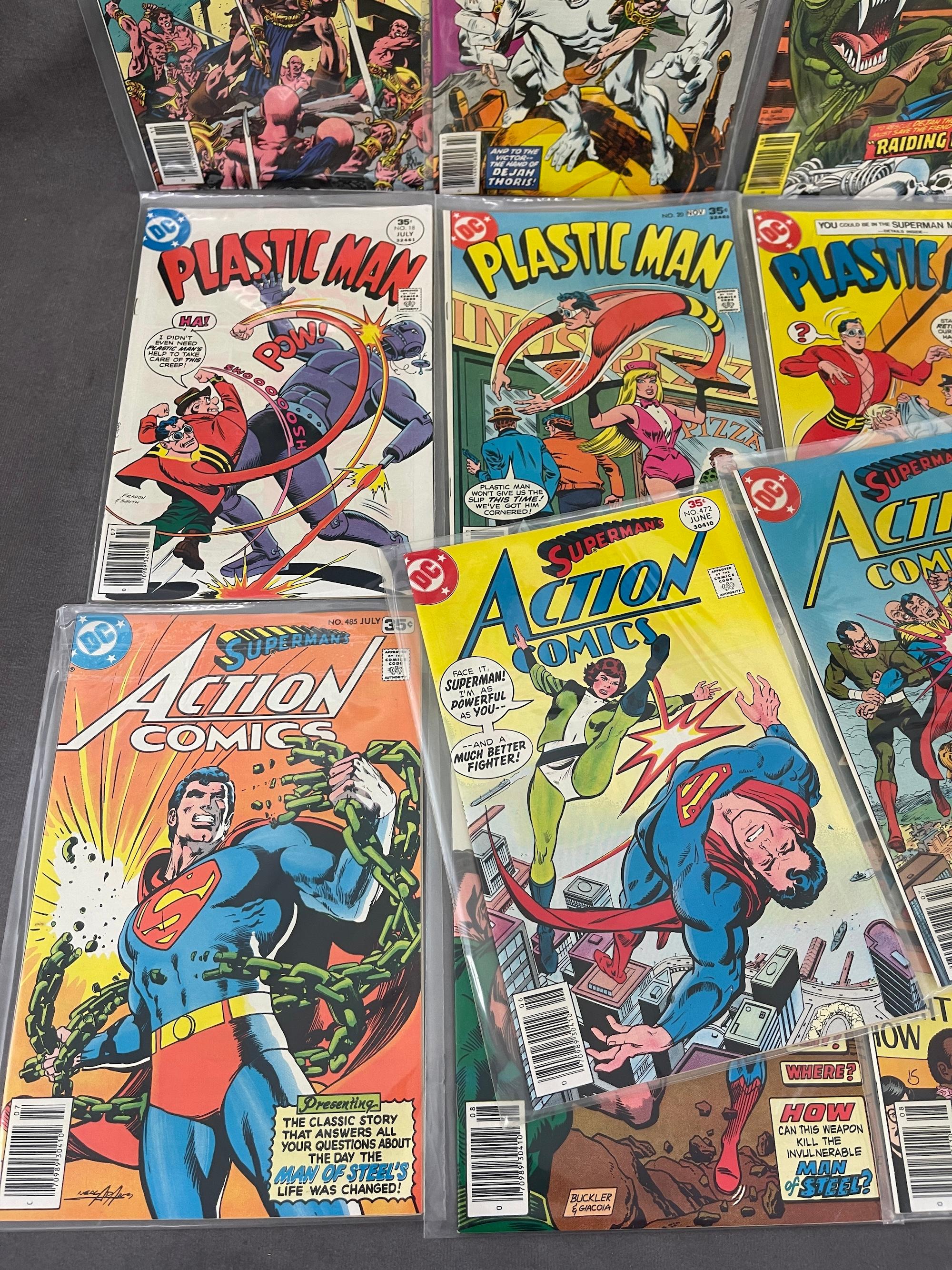 VINTAGE COMIC BOOK COLLECTION ACTION COMICS WARLORD LOT 18