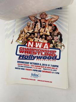 vintage NWA Wrestling posters lot 30