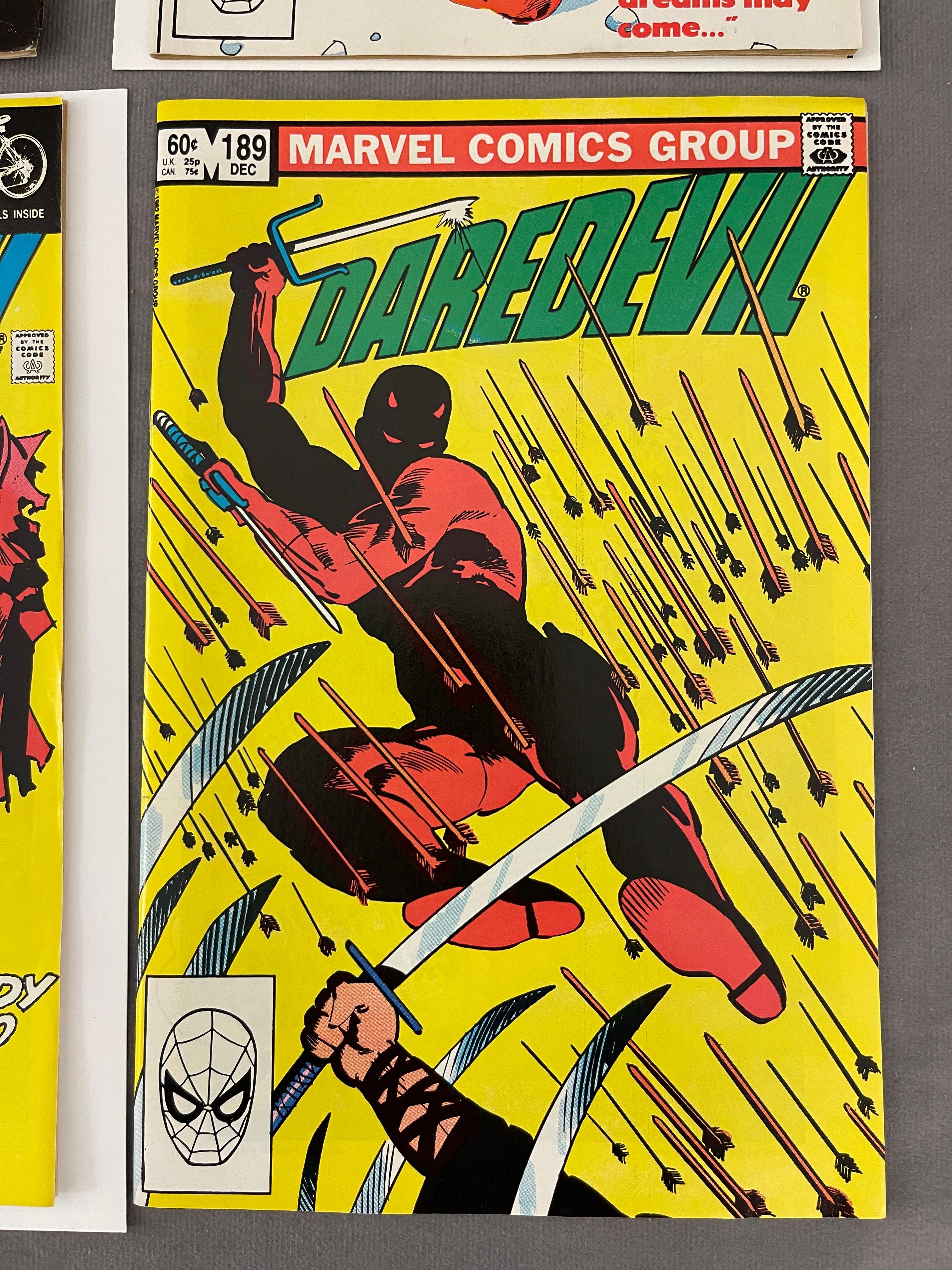 Vintage Daredevil #133, #134, #179, #180, #182, #189 Marvel Comic Book Collection Lot of 6