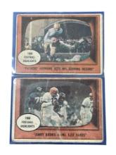1960s football cards: Jim Brown & Paul Hornung