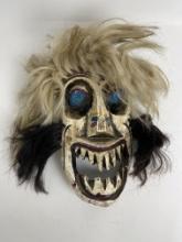 Wooden Tribal Mask with Hair
