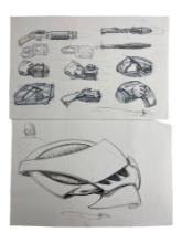 Minority Report, I Robot Movie Original Concept Storyboard Signed Art by Jeff Julian Collection Lot