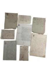 ANTIQUE HISTORICAL ROYAL IMPERIAL LETTERS WITH WATERMARK  COLLECTION LOT