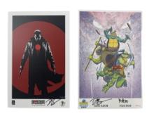 Ninja Turtles Signed Print and Bloodshot Reborn Signed Print