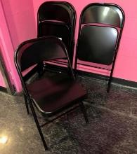 BLACK METAL FOLDING CHAIRS