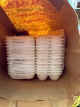 empty egg cartons, dozen