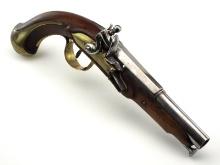 Very Good French Napoleonic Wars Naval Officers Flintlock Pistol With Brass Mounts