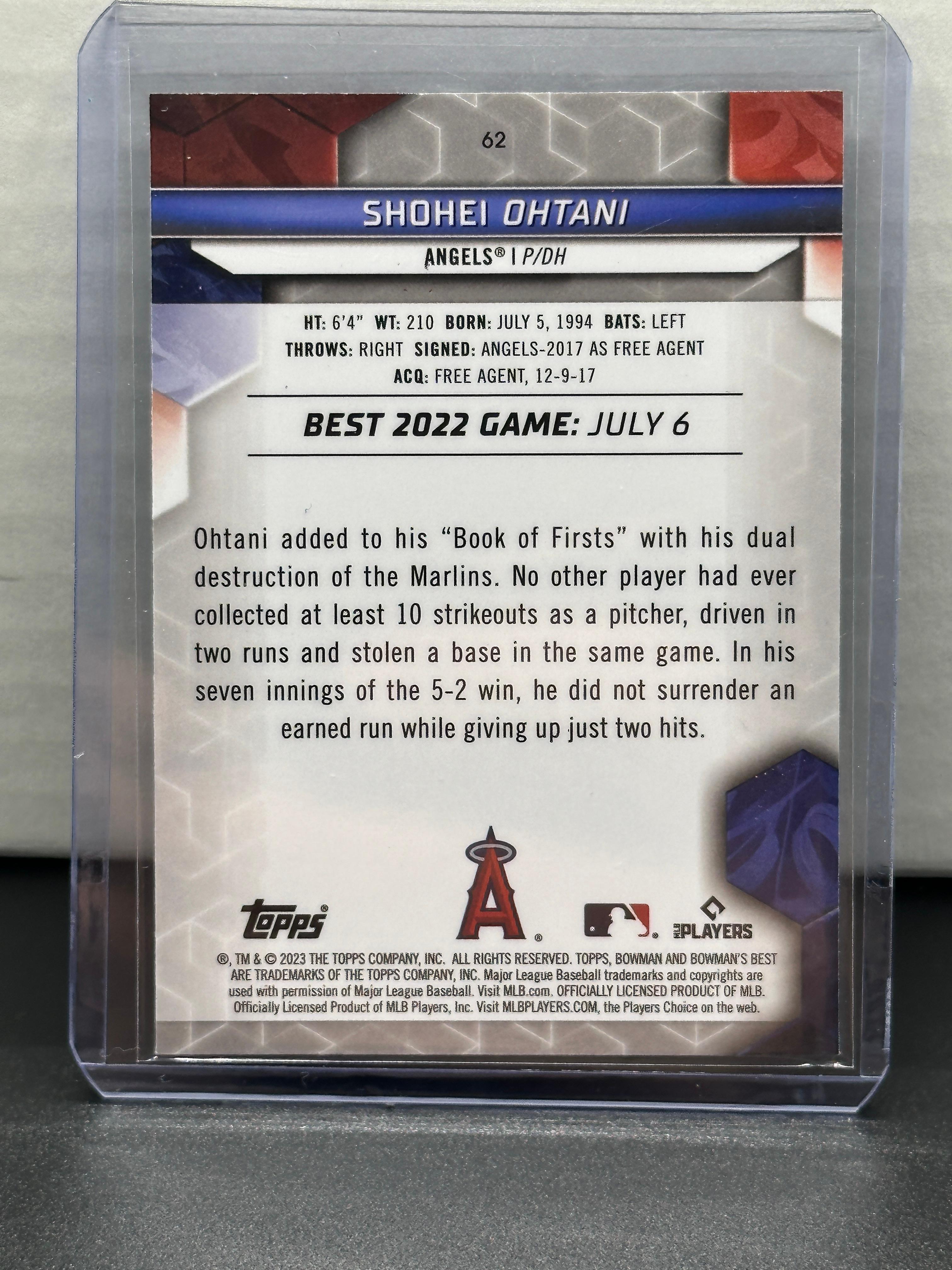 Shohei Ohtani 2023 Bowman's Best #62