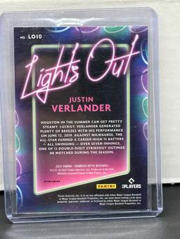 Justin Verlander 2021 Panini Donruss Optic Lights Out Silver Prizm Parallel Insert #LO10