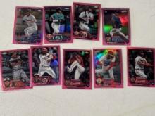 2023 Topps Chrome Pink Refractors Lot of 9 - 4 Rookies