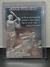 Jackie Robinson 50th Anniversary Silver Card Limited Edition Serial #4145