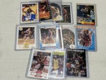 Lot of 13 NBA Hall of Famers Cards - Drexler, Mullins, Barkley, Magic