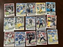 Lot of 15 NFL Panini Donruss Cards - Hutchinson, Tee, Pitts, Sanders