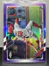 Jo Adell 2021 Topps Chrome Purple Refractor Rookie Debut RC #USC40