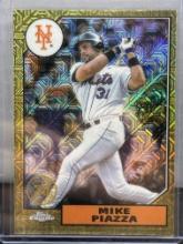 Mike Piazza 2022 Topps Chrome 1987 Design Silver Pack Mojo Refractor Insert #T87C2-38