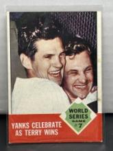 Yanks Celebrate as Terry Wins 1963 Topps #148