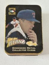 Nolan Ryan Embossed Metal Cards Cooperstown Collection 5 Cards in Tin