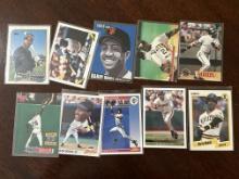 Barry Bonds Lot of 10 MLB Cards